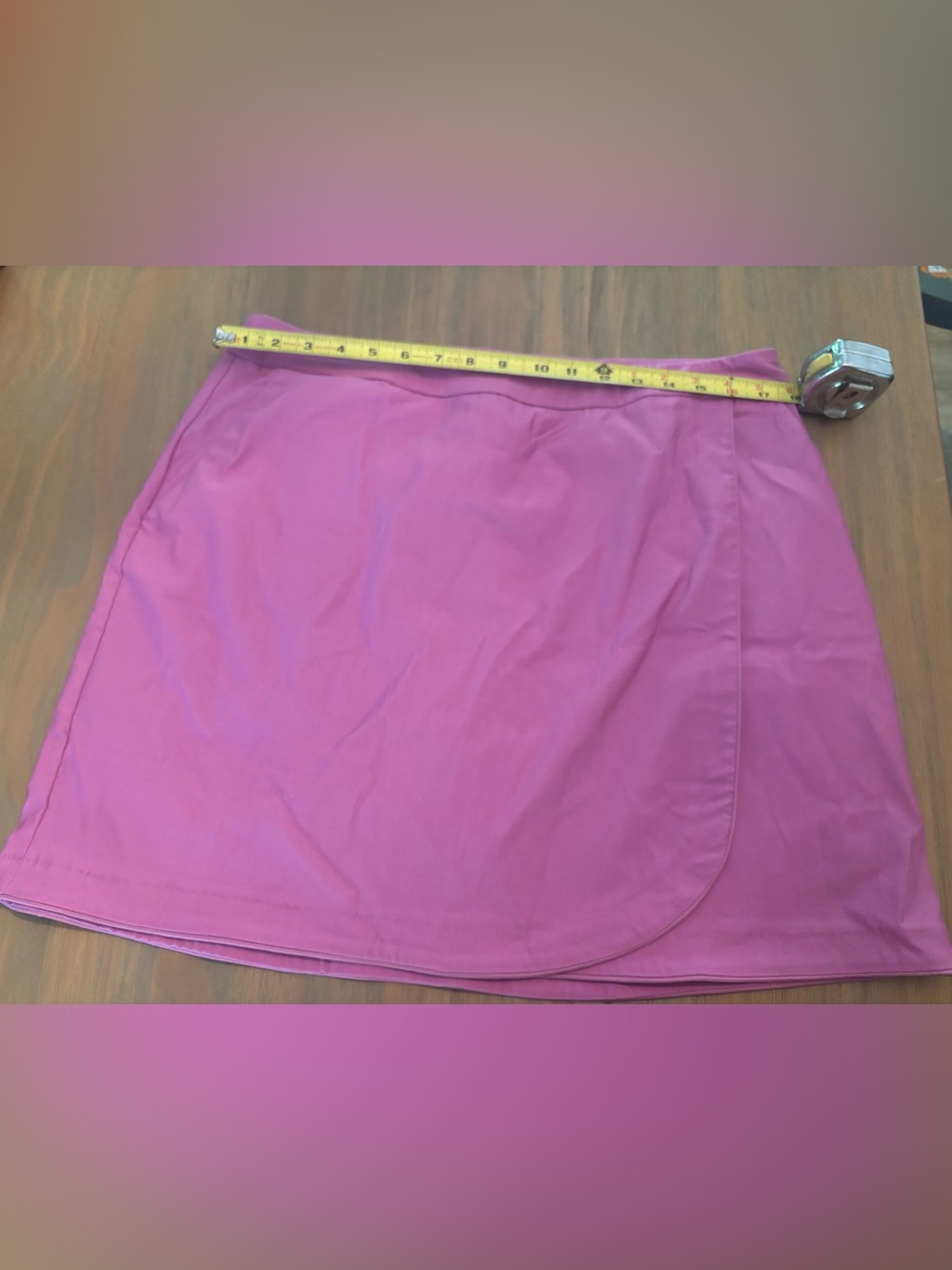 NWOT TRIBAL Pink Front-Wrap Golf Skort Size 14W Curved Hem Active Shorts - Picture 3 of 8